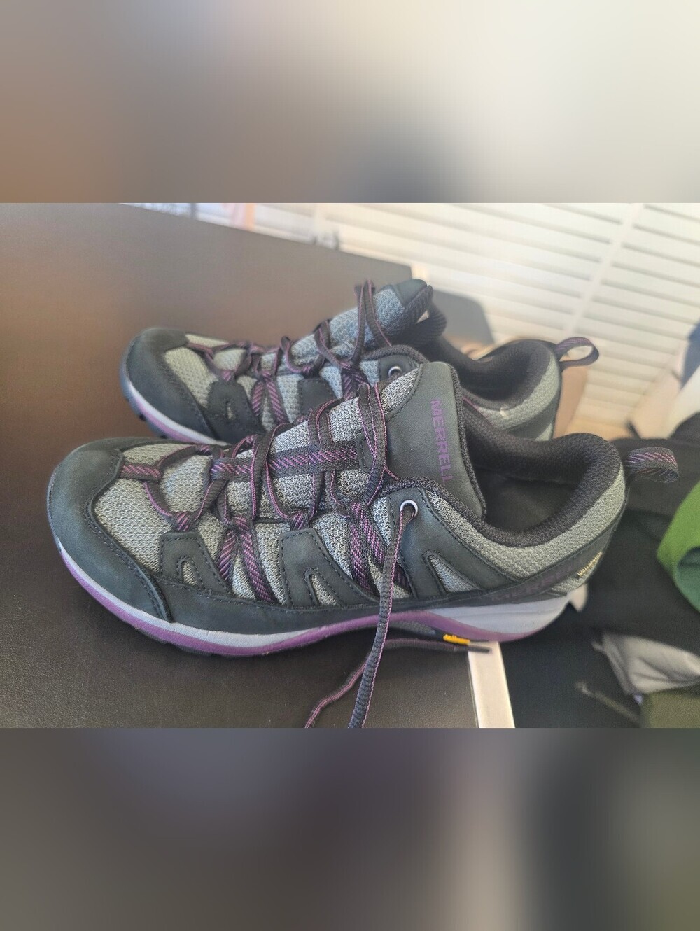 Merrell Gray and Purple Trail Shoes Sz8.5